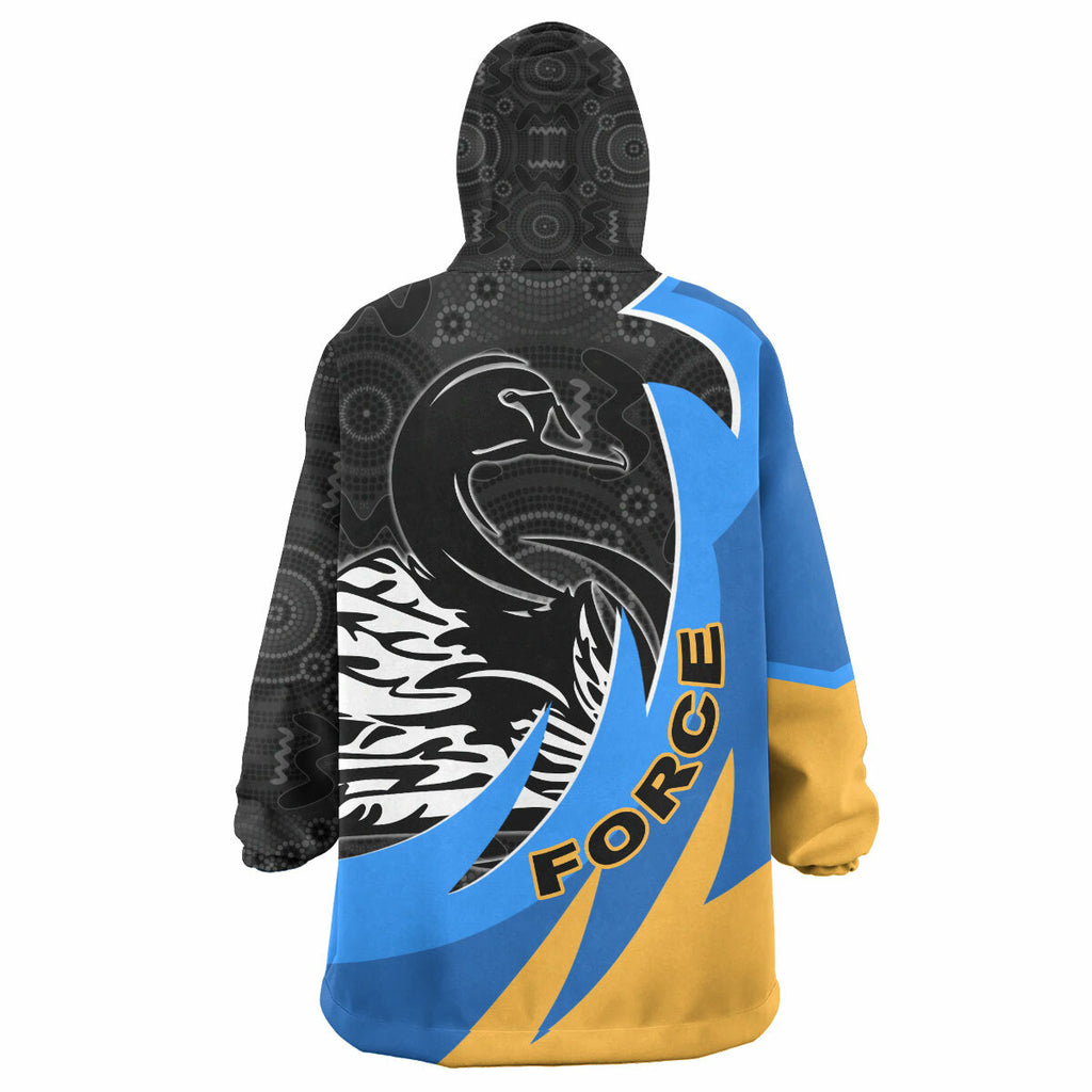 force-rugby-snug-hoodie-custom-force-black-swans-mascot-oodie-blanket