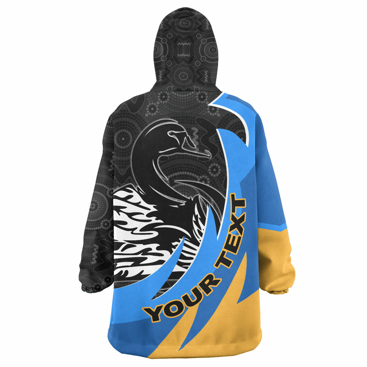 force-rugby-snug-hoodie-custom-force-black-swans-mascot-oodie-blanket