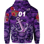 (Custom Personalised) Fremantle Dockers ANZAC Zip Up And Pullover Hoodie Freo Indigenous Vibes LT8