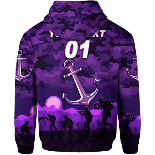 (Custom Personalised) Fremantle Dockers ANZAC Zip Up And Pullover Hoodie Freo Simple Style LT8