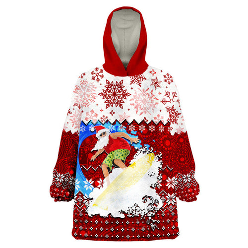 aboriginal-christmas-2022-santa-claus-surfing-wearable-blanket-hoodie-red-style