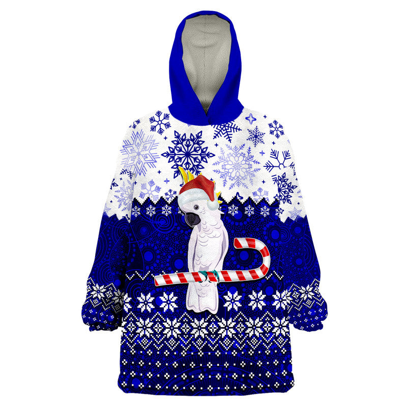 aboriginal-christmas-2022-cockatoo-wearable-blanket-hoodie-blue-style