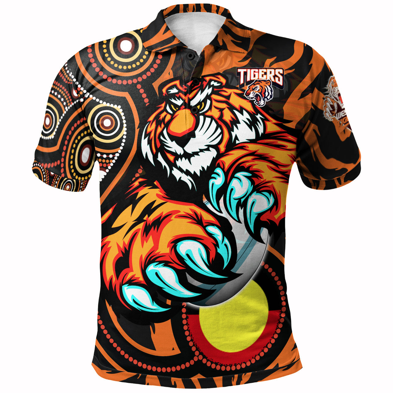 tigers-rugby-custom-indigenous-polo-shirt-this-is-my-jungle-aboriginal-style