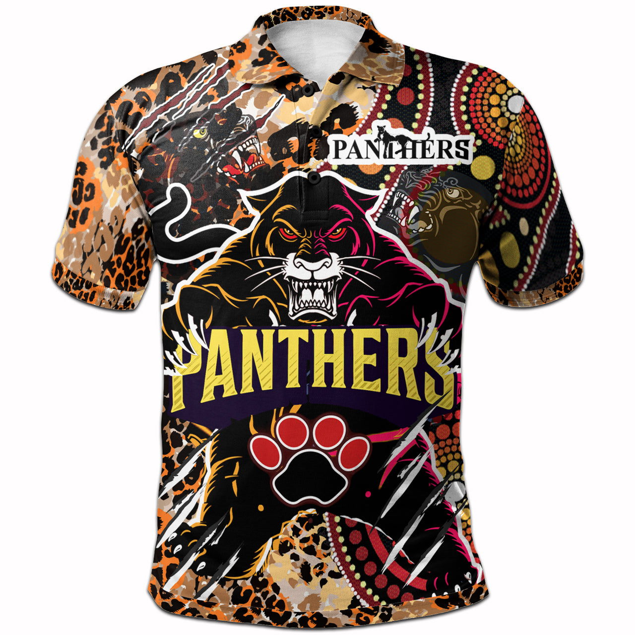 panthers-rugby-league-football-club-polo-shirt-the-indigenous-wild-black-panthers-scratch-style