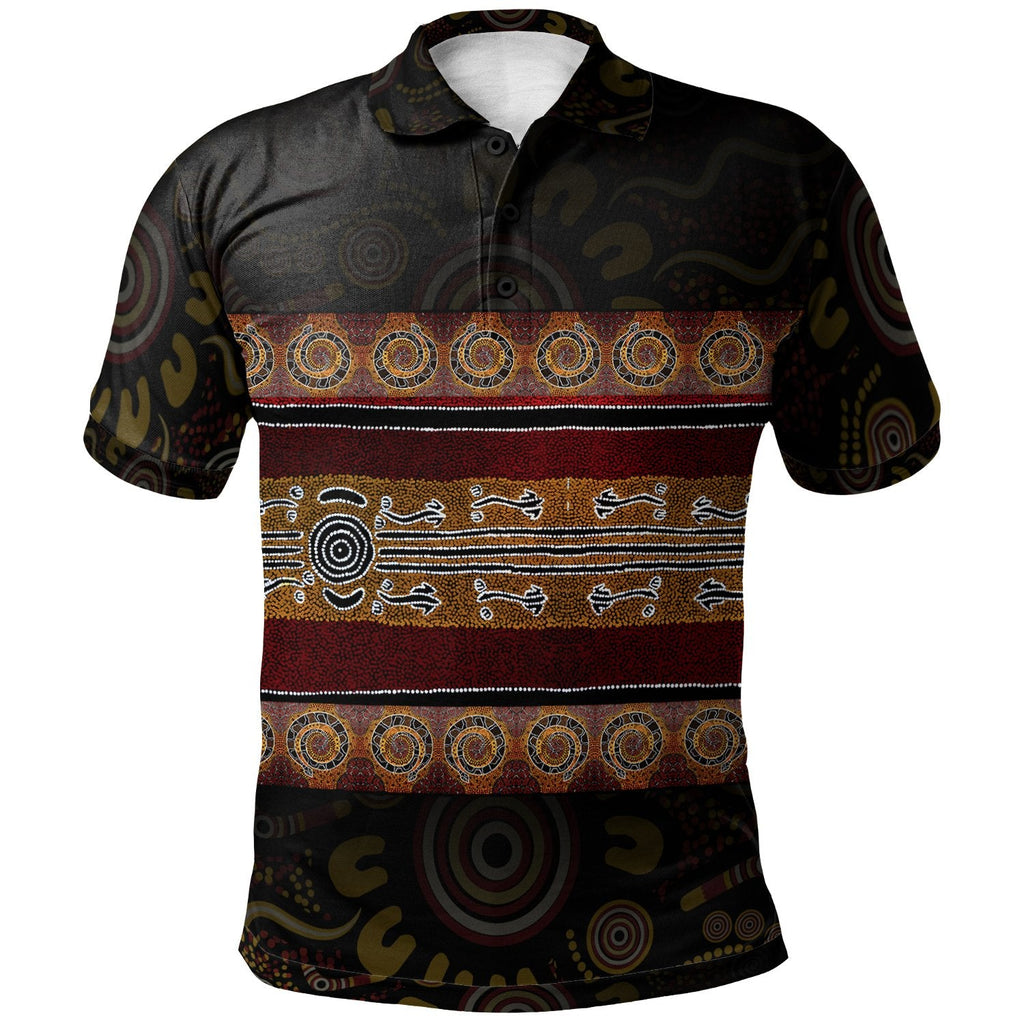 polo-aboriginal-dot-panting-art-horizontal-lines