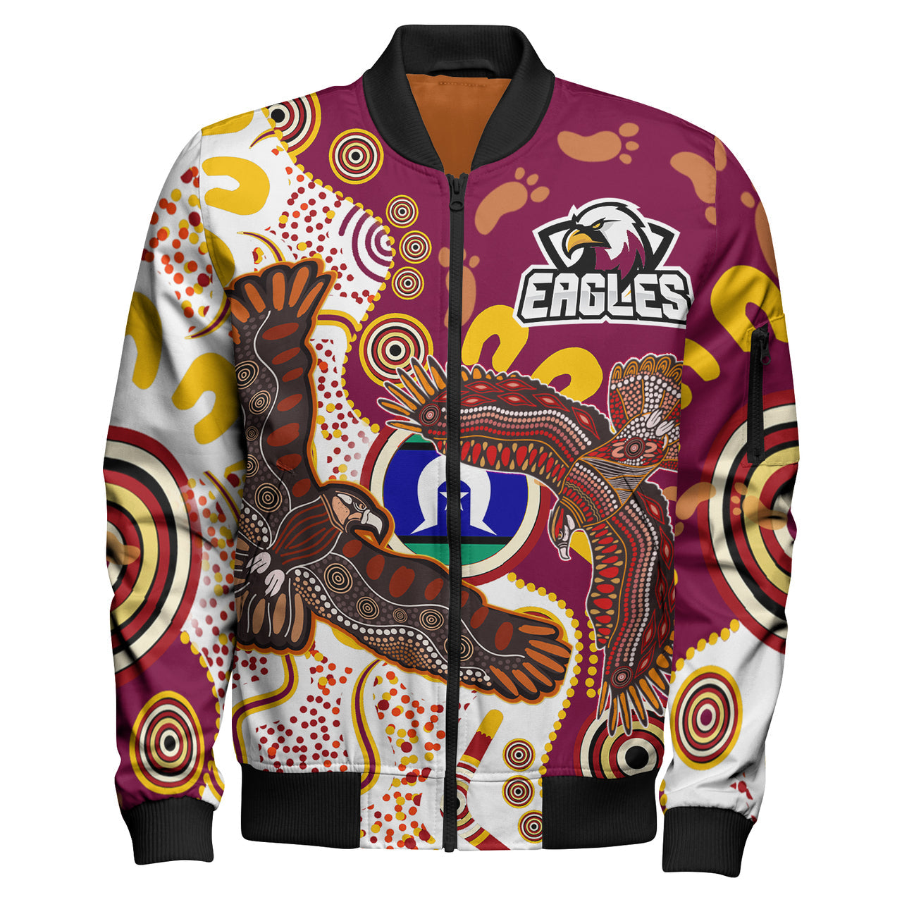 sea-eagles-aboriginal-rugby-bomber-jacket-double-sea-eagles-with-tribal-sun-and-footprints
