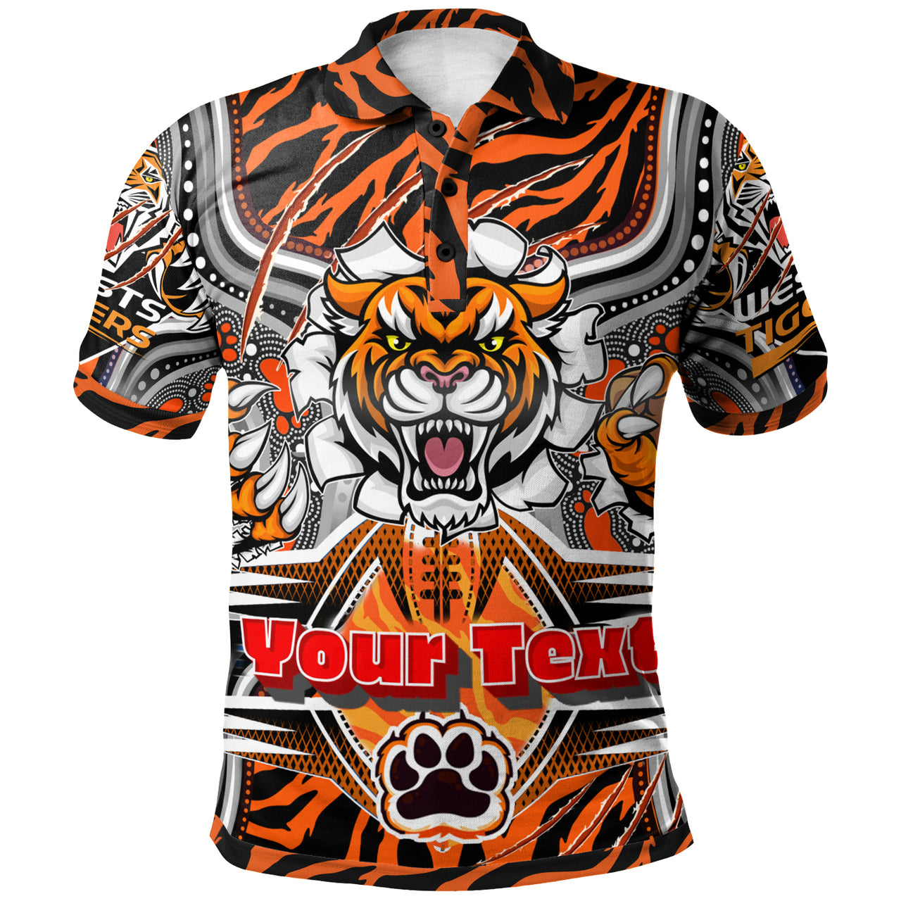 tigers-rugby-custom-aboriginal-polo-shirt-super-indigenous-tigers-scratch-style