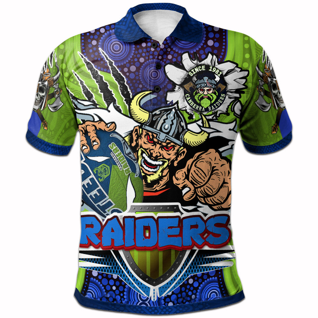 raiders-rugby-custom-aboriginal-polo-shirt-the-indigenous-vikings-power-scratch-style