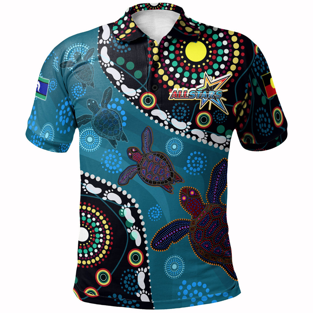 indigenous-all-stars-rugby-custom-polo-shirt-dreamtime-turtle-with-aboriginal-and-torres-strait-islanders-flag