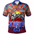 knights-rugby-custom-polo-shirt-the-indigenous-knights-watercolor-dot-painting-with-aboriginal-sun