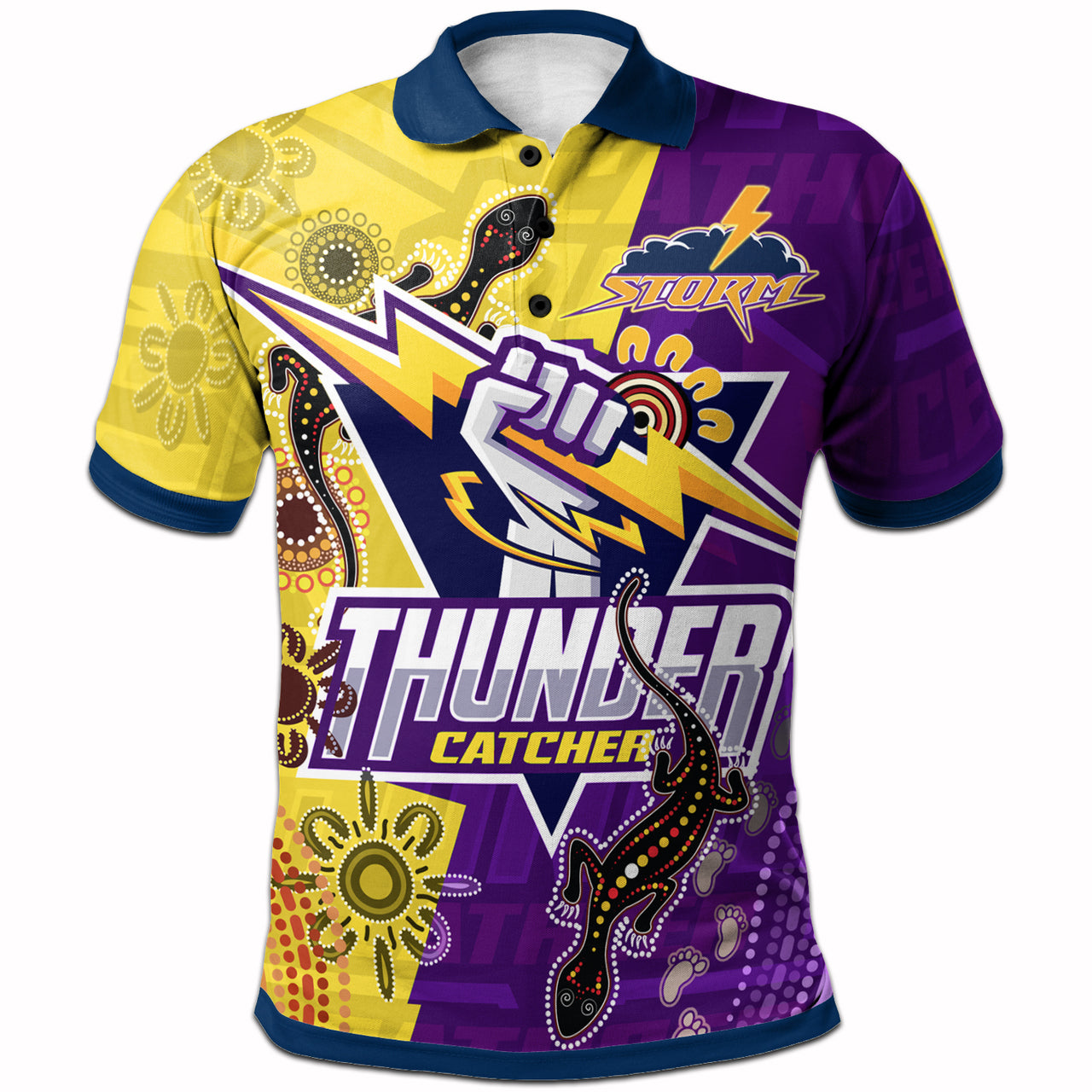 storm-aboriginal-rugby-custom-polo-shirt-the-indigenous-storm-thunder-catcher