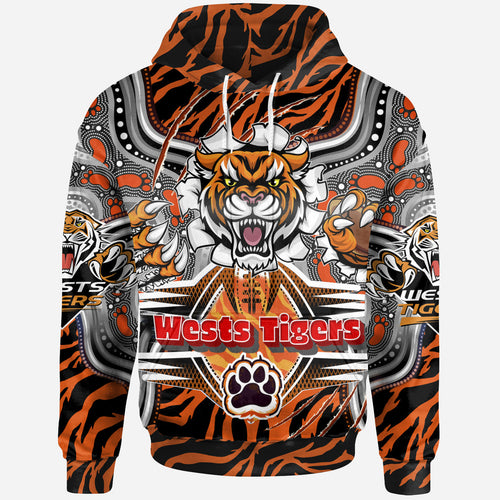 tigers-rugby-custom-aboriginal-hoodie-super-indigenous-tigers-scratch-style