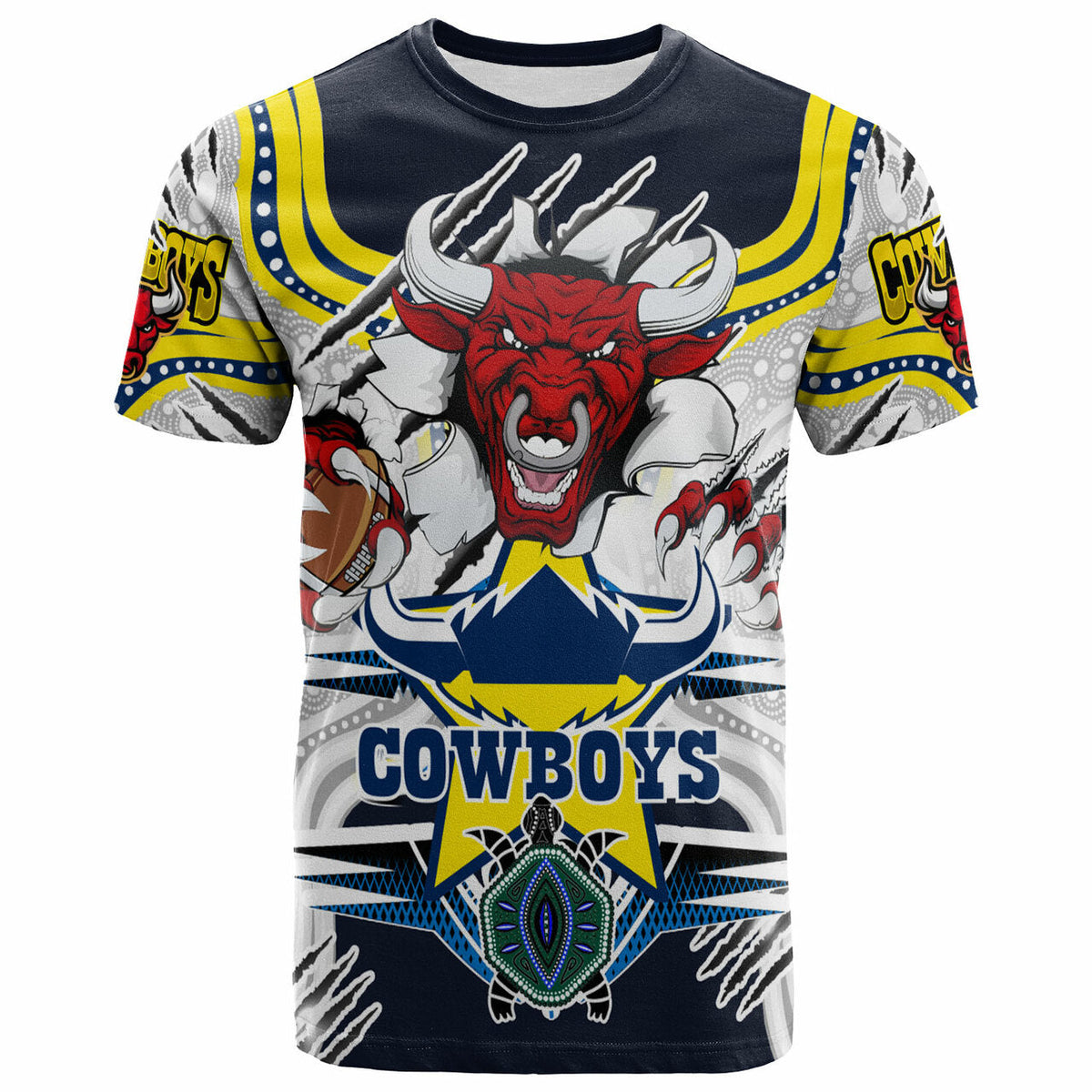 cowboys-rugby-custom-t-shirt-indigenous-queensland-super-cows-with-sea-turtle-scratch-style