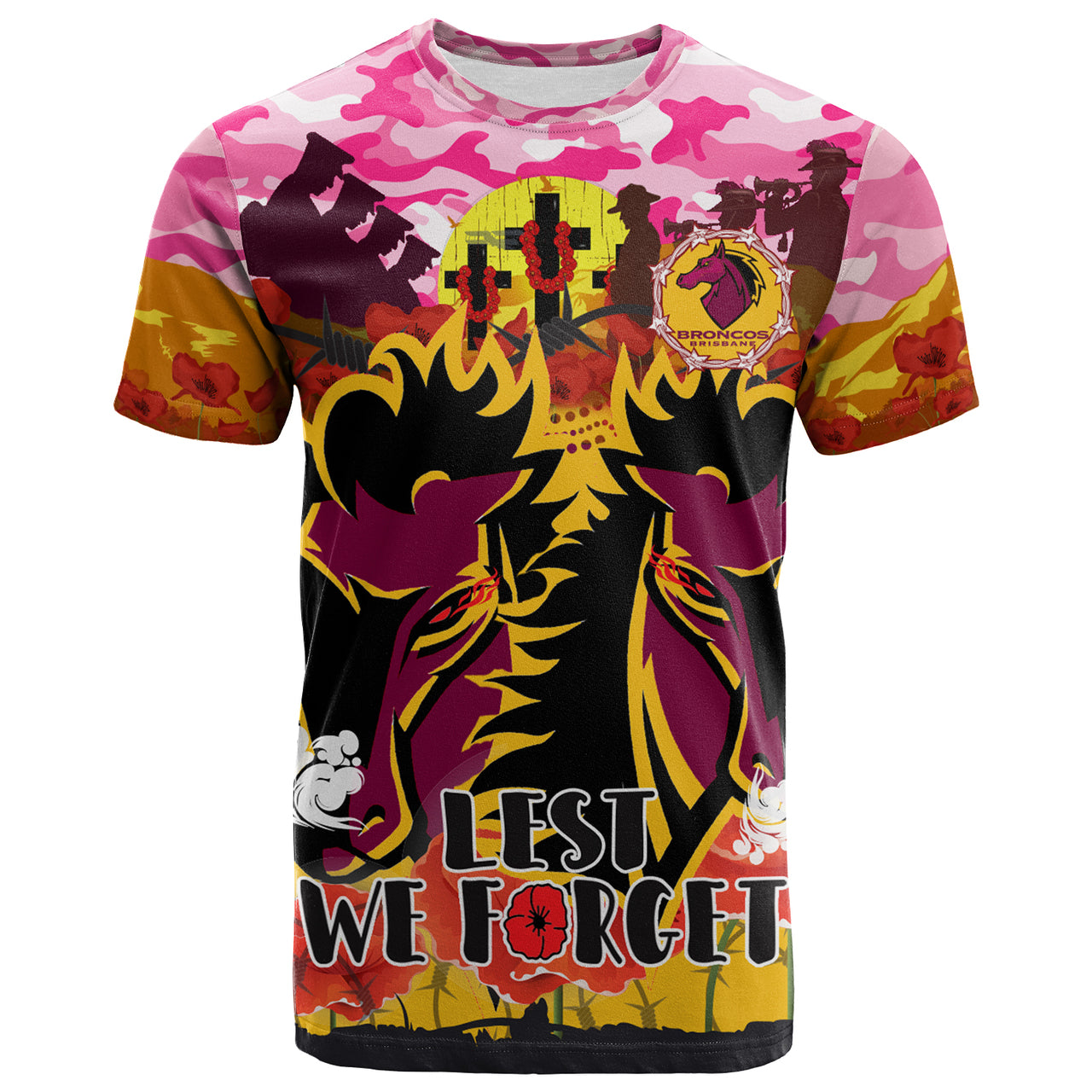 broncos-rugby-anzac-lest-we-forget-t-shirt-custom-double-broncos-with-camouflage-and-poppy-flower