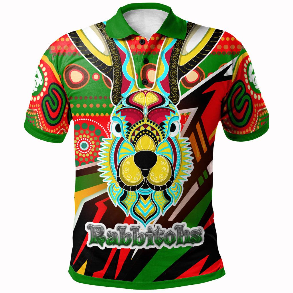 rabbitohs-rugby-polo-shirt-indigenous-rabbitohs-soul-custom-polo-shirt