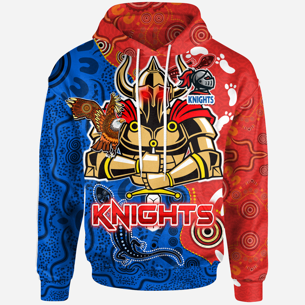 knights-aboriginal-rugby-hoodie-custom-indigenous-knights-with-aussie-lizard-and-eagle
