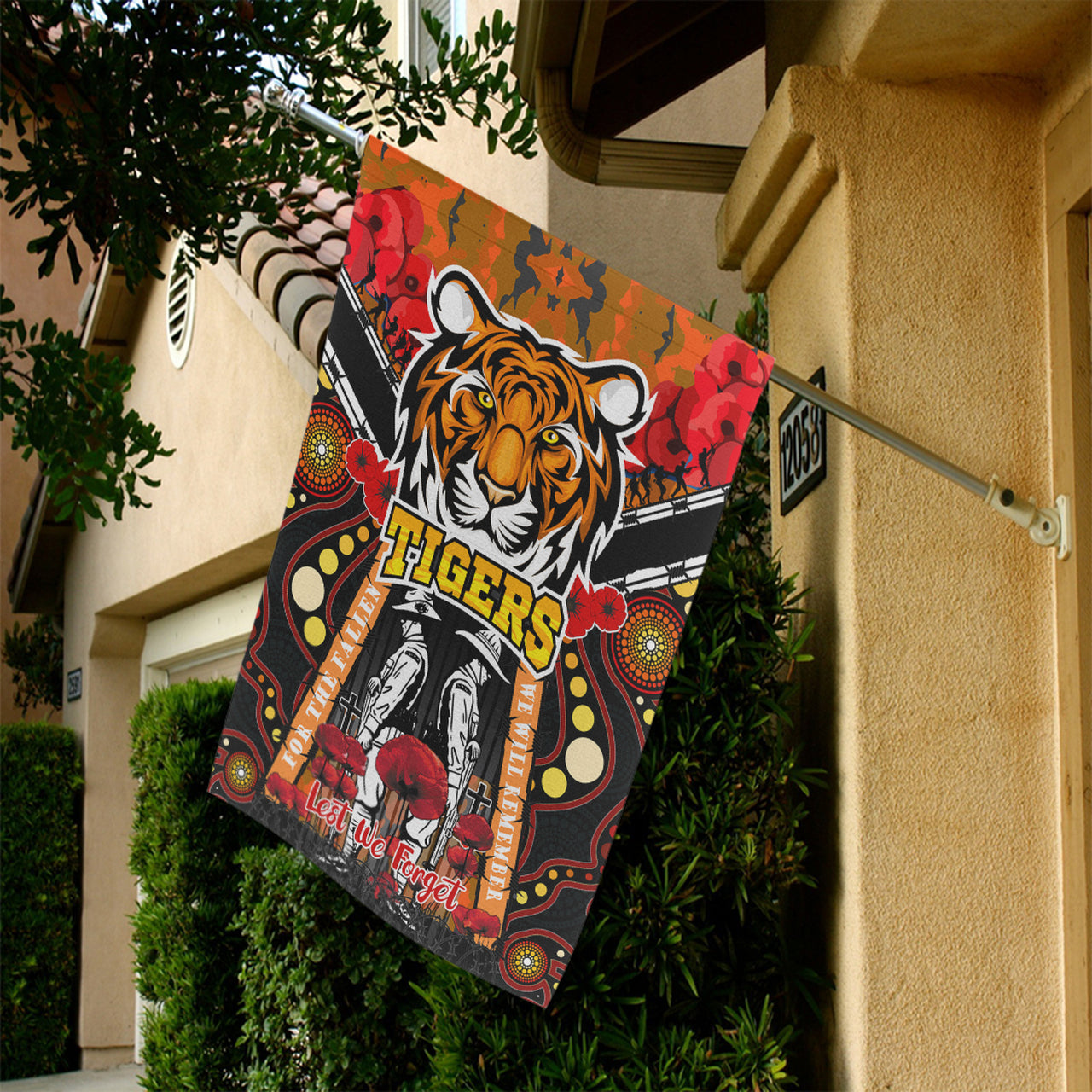 tigers-rugby-anzac-day-watercolour-flag-remembrance-west-tigers-with-poppy-flower