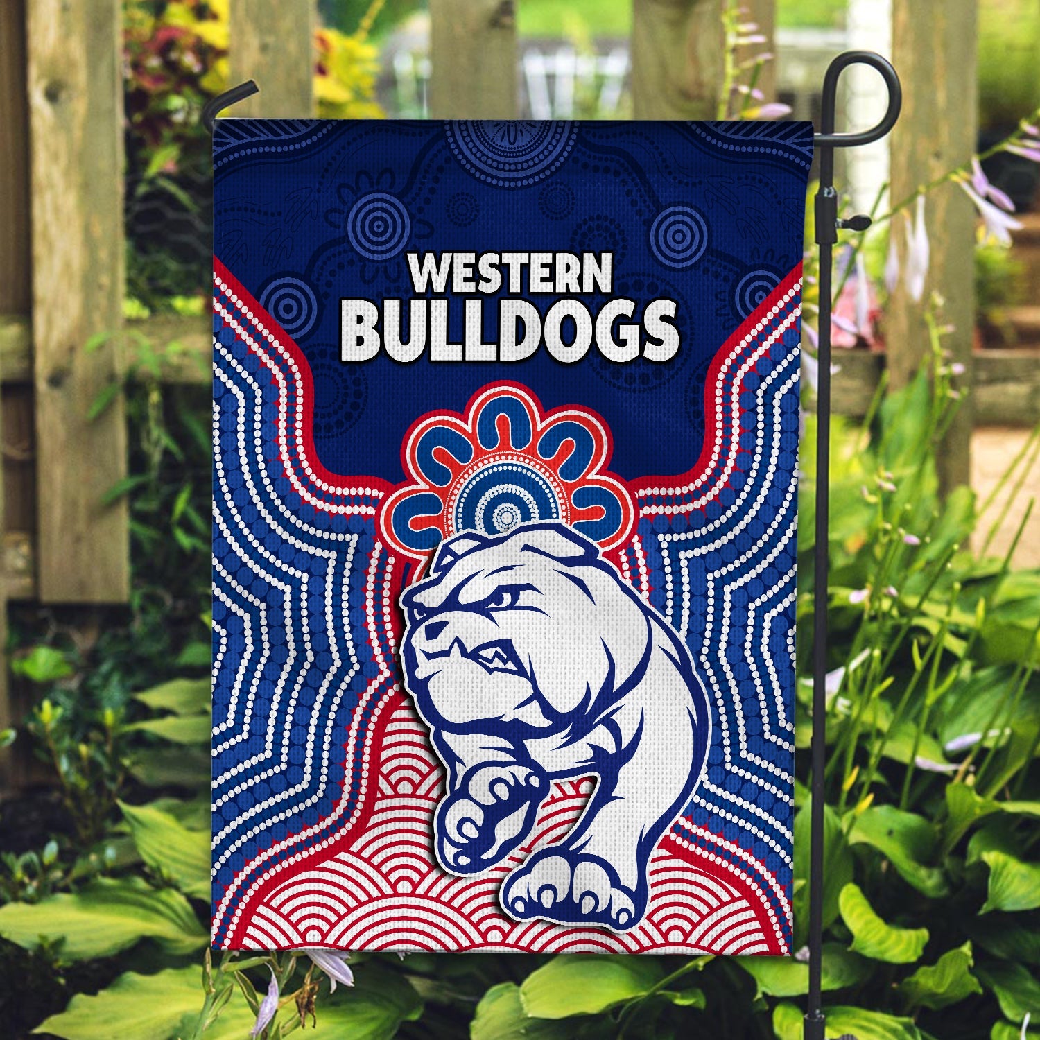 bulldogs-football-flag-western-doggies-aboriginal-art-ver02