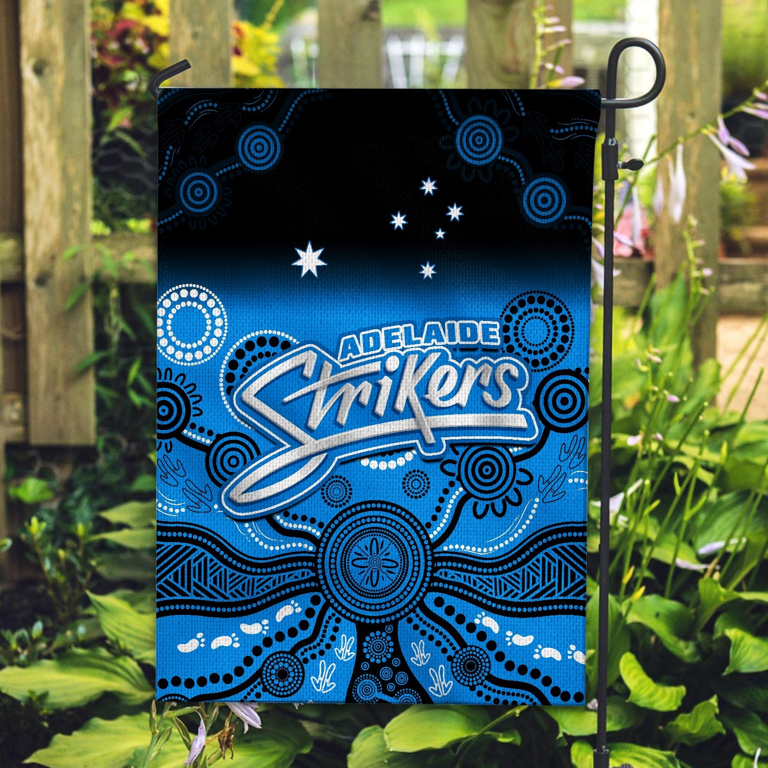 adelaide-strikers-flag-gradient-aboriginal-dot-painting