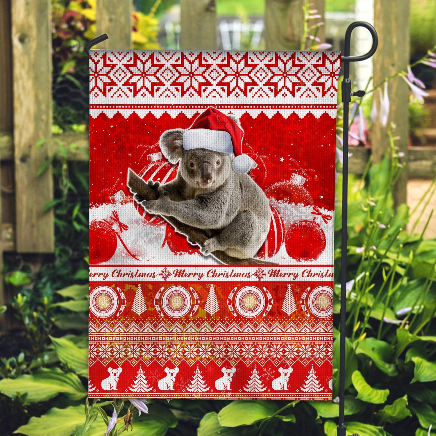 australia-flag-koala-aboriginal-painting-merry-christmas