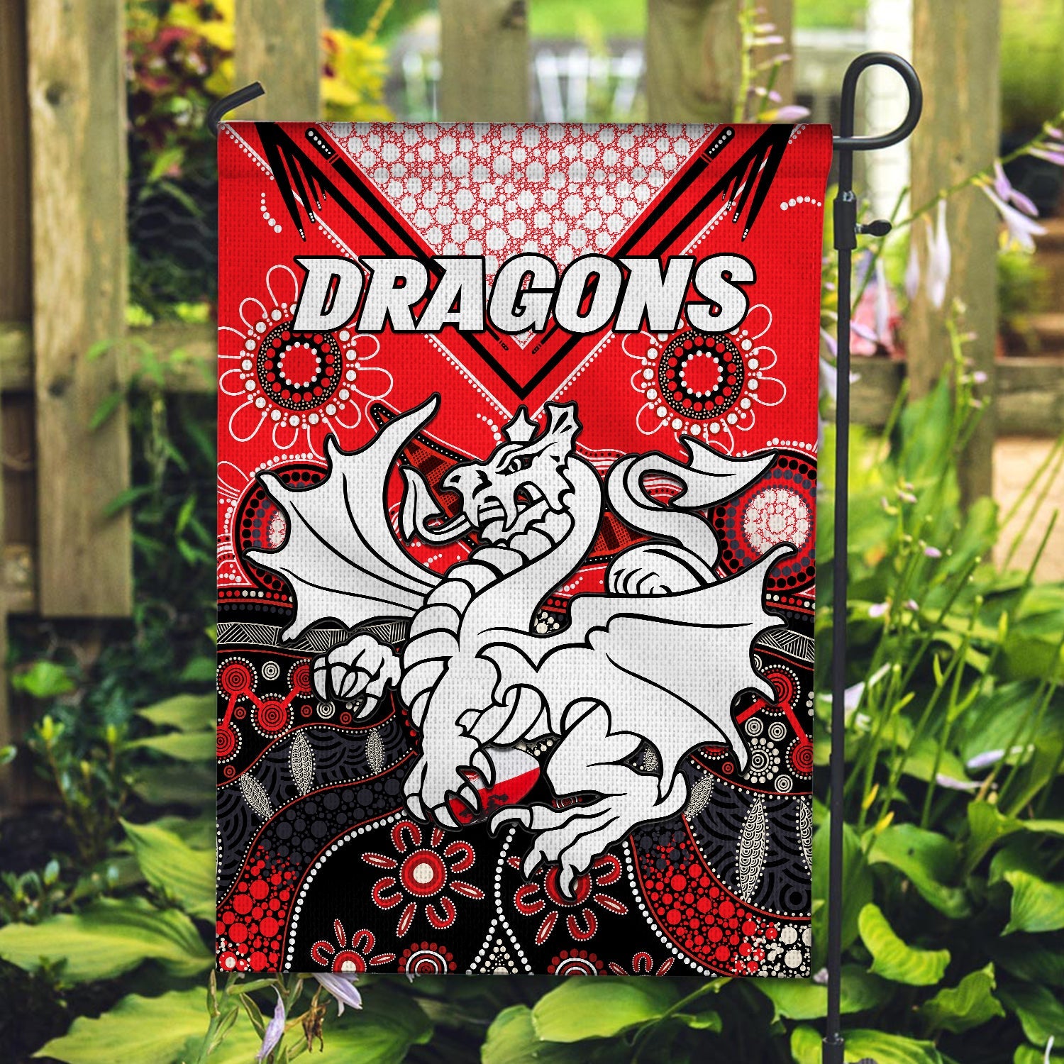 dragons-rugby-flag-indigenous-pattern-artsy-version
