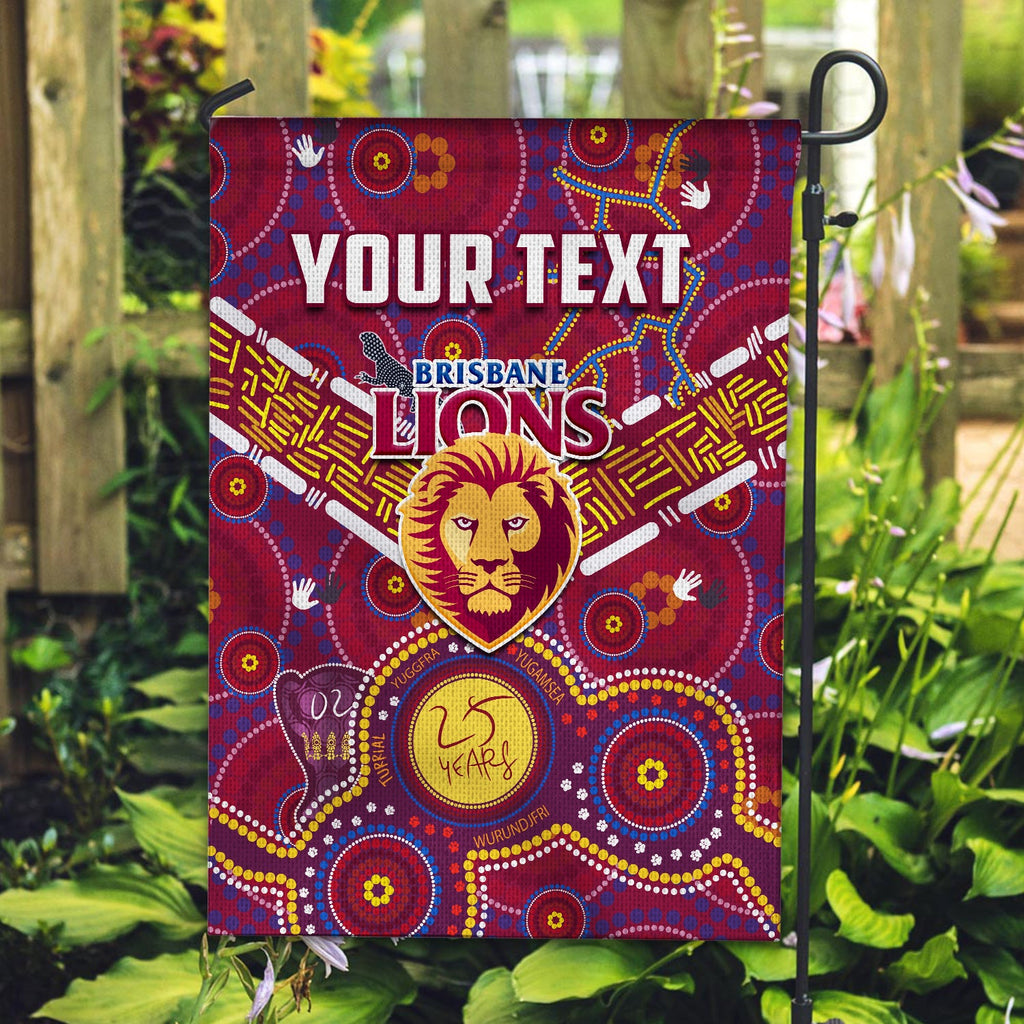 custom-personalised-brisbane-football-flag-indigenous-pattern-go-lions-unique-version