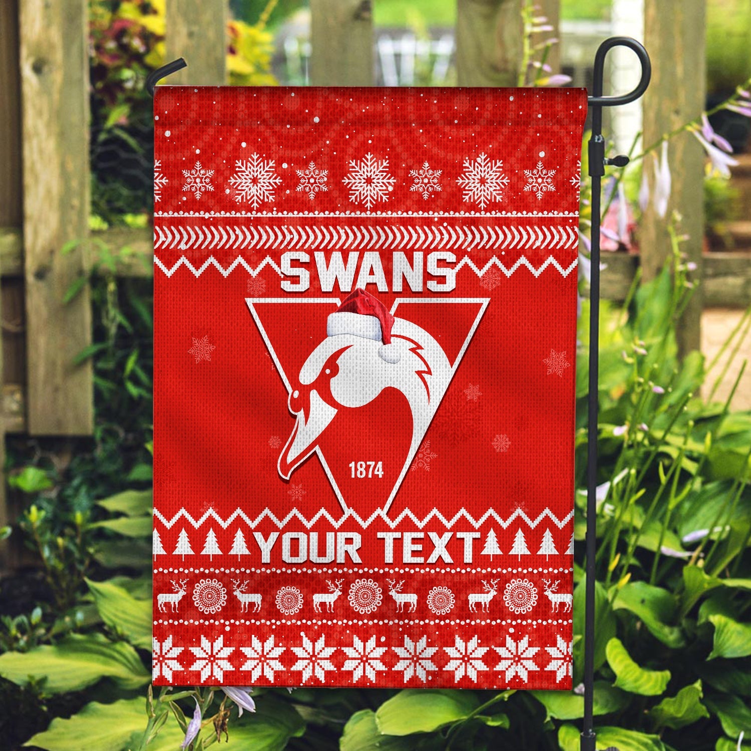 custom-personalised-swans-football-christmas-flag-sydney-indigenous-merry-xmas