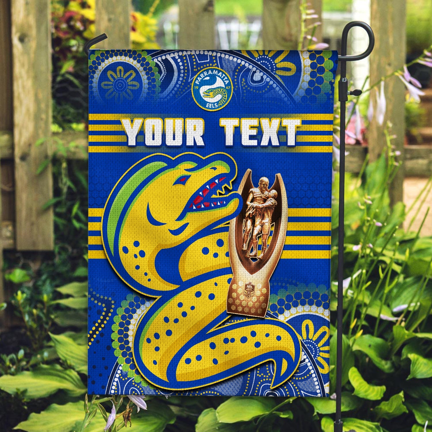 custom-personalised-parramatta-rugby-flag-eels-premiers-2022-indigenous-artsy