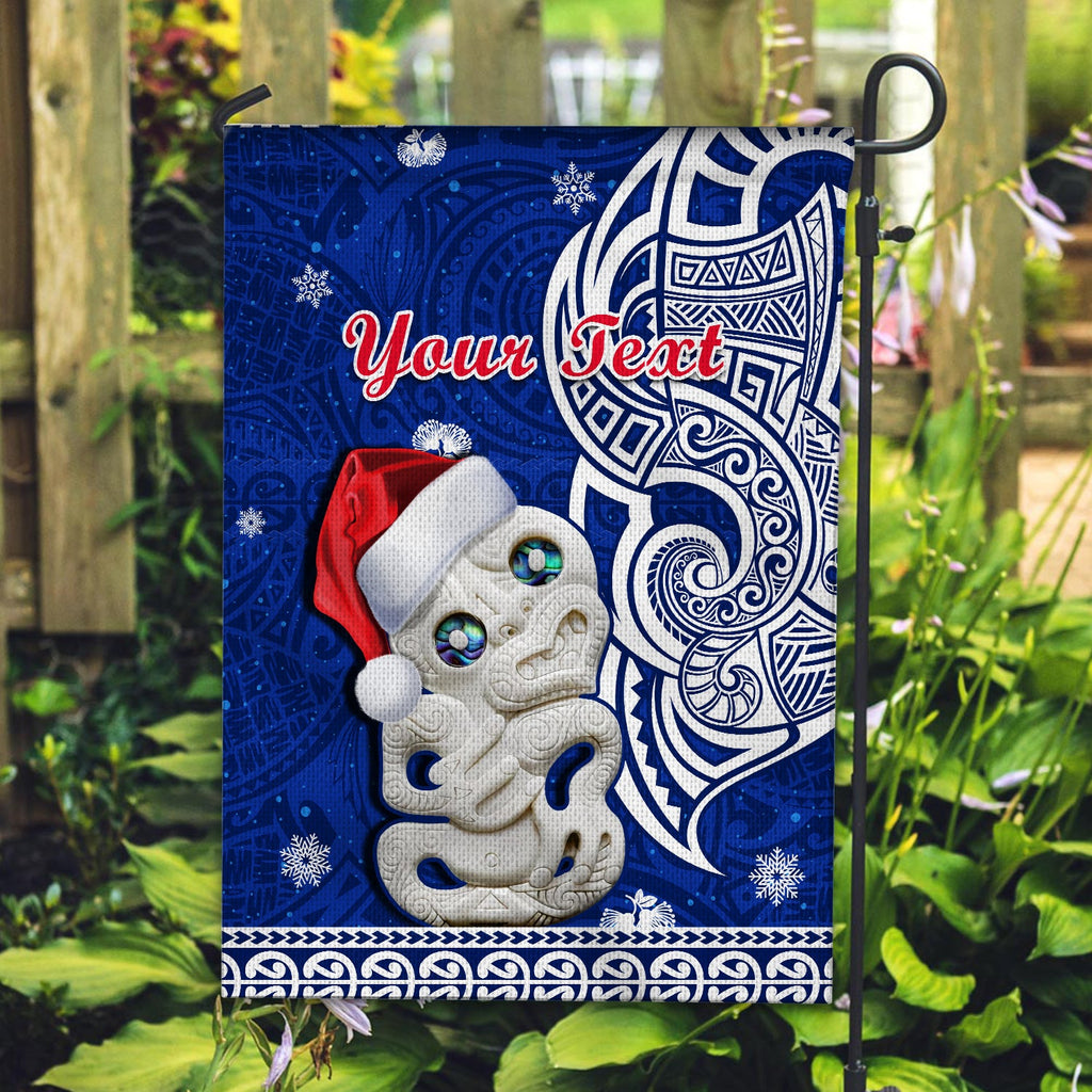 custom-personalised-new-zealand-christmas-flag-hei-tiki-blue-pohutukawa-meri-kirihimete