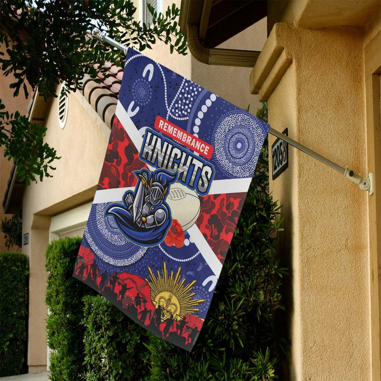 knights-rugby-anzac-aboriginal-flag-newcastle-knights-with-anzac-day-poppy-flower-flag