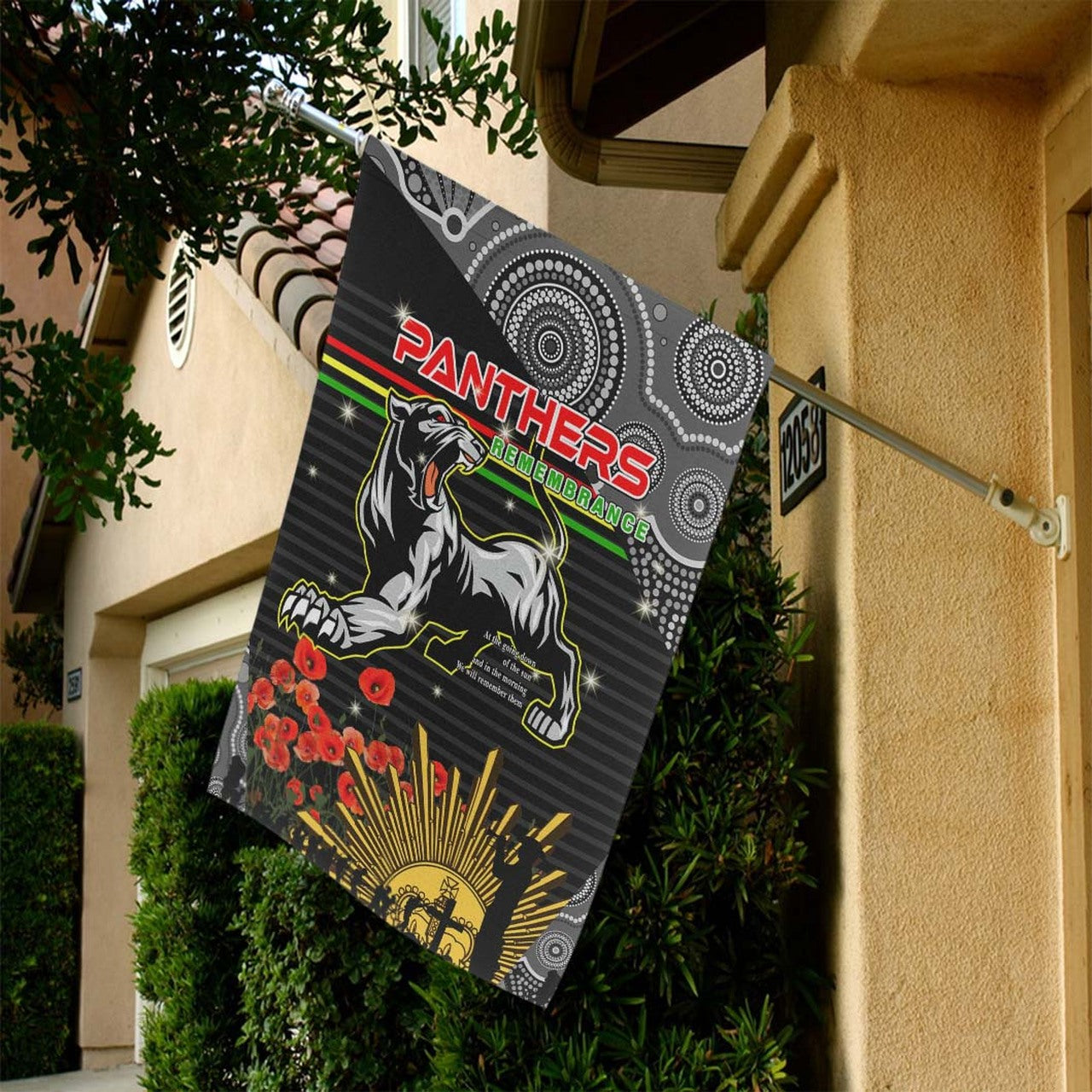 panthers-rugby-anzac-aboriginal-flag-penrith-panthers-with-poppy-flower-art-flag