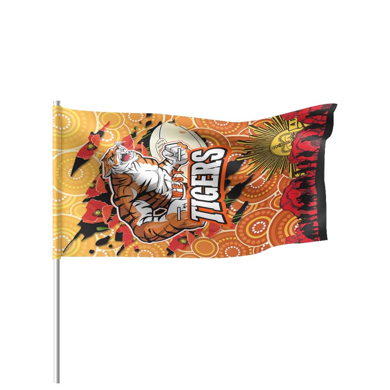 tigers-rugby-anzac-aboriginal-flag-tigers-rugby-with-remembrance-day-poppy-flower-flag