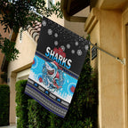 sharks-rugby-christmas-flag-sharks-ugly-christmas-and-aboriginal-patterns-flag