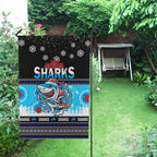 sharks-rugby-christmas-flag-sharks-ugly-christmas-and-aboriginal-patterns-flag
