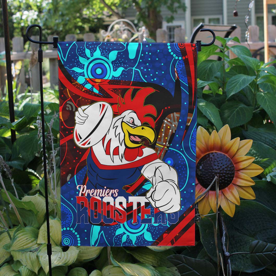 roosters-rugby-flag-roosters-aboriginal-premiership-dot-painting-flag