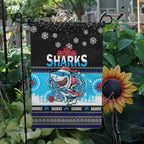 sharks-rugby-christmas-flag-sharks-ugly-christmas-and-aboriginal-patterns-flag