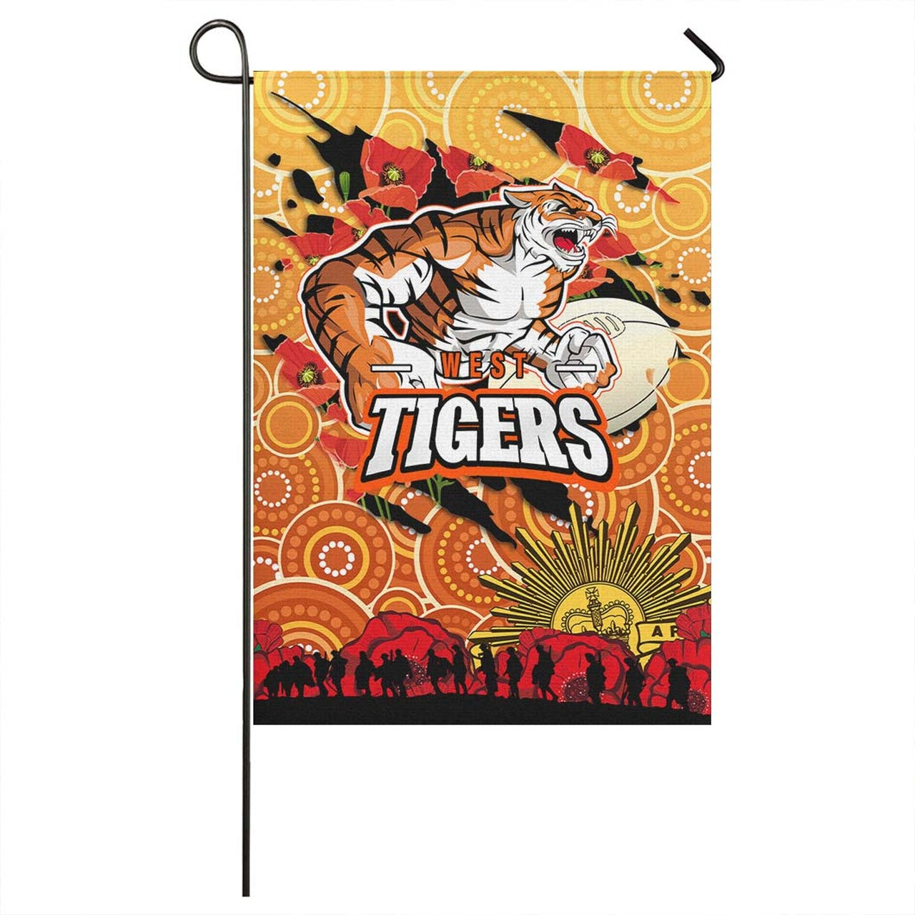 tigers-rugby-anzac-aboriginal-flag-tigers-rugby-with-remembrance-day-poppy-flower-flag