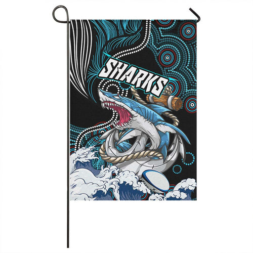 shark-rugby-flag-impetuous-sharks-with-rugby-ball-and-aboriginal-dot-painting-art