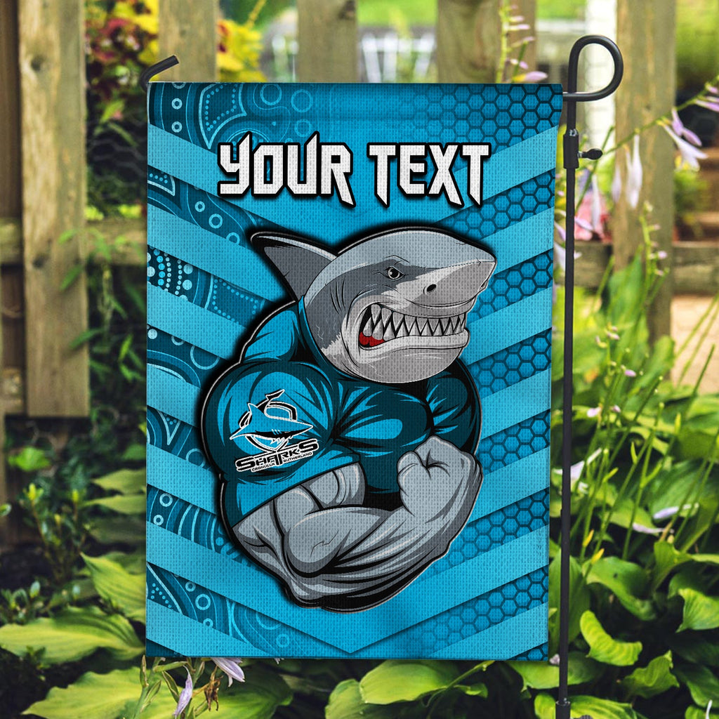 custom-personalised-sharks-rugby-flag-go-sharkies-aboriginal-sporty-version