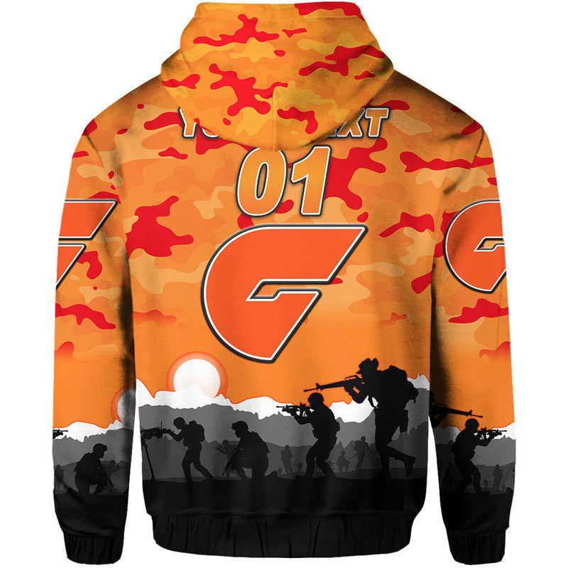 (Custom Personalised) Greater Western Sydney Giants ANZAC Zip Up And Pullover Hoodie Simple Style LT8