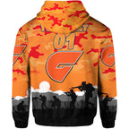 (Custom Personalised) Greater Western Sydney Giants ANZAC Zip Up And Pullover Hoodie Simple Style LT8
