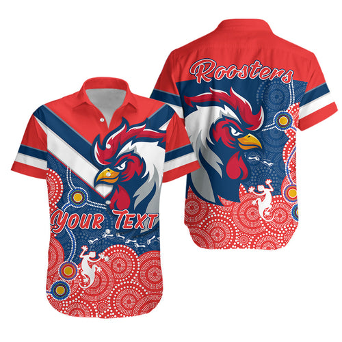 custom-personalised-roosters-hawaiian-shirt-red-aboriginal-rugby