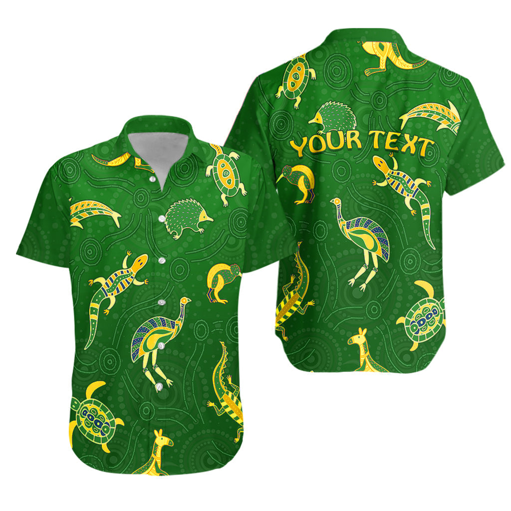 custom-personalised-aboriginal-art-hawaiian-shirt-animals-australia-version-green