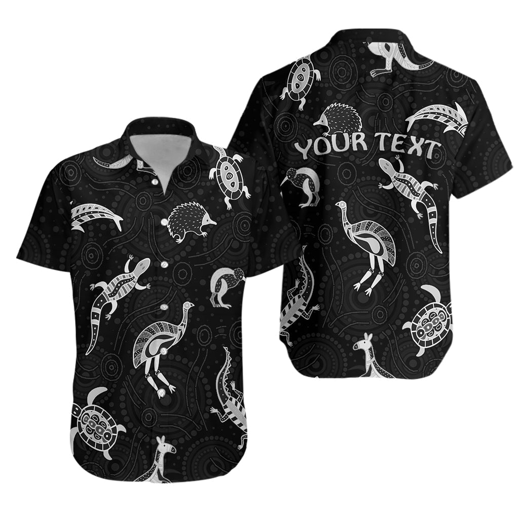 custom-personalised-aboriginal-art-hawaiian-shirt-animals-australia-version-black