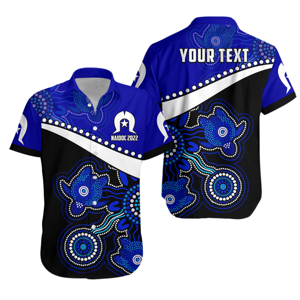 custom-personalised-naidoc-week-2022-hawaiian-shirt-torres-strait-islander-version-blue-aboriginal-turtles