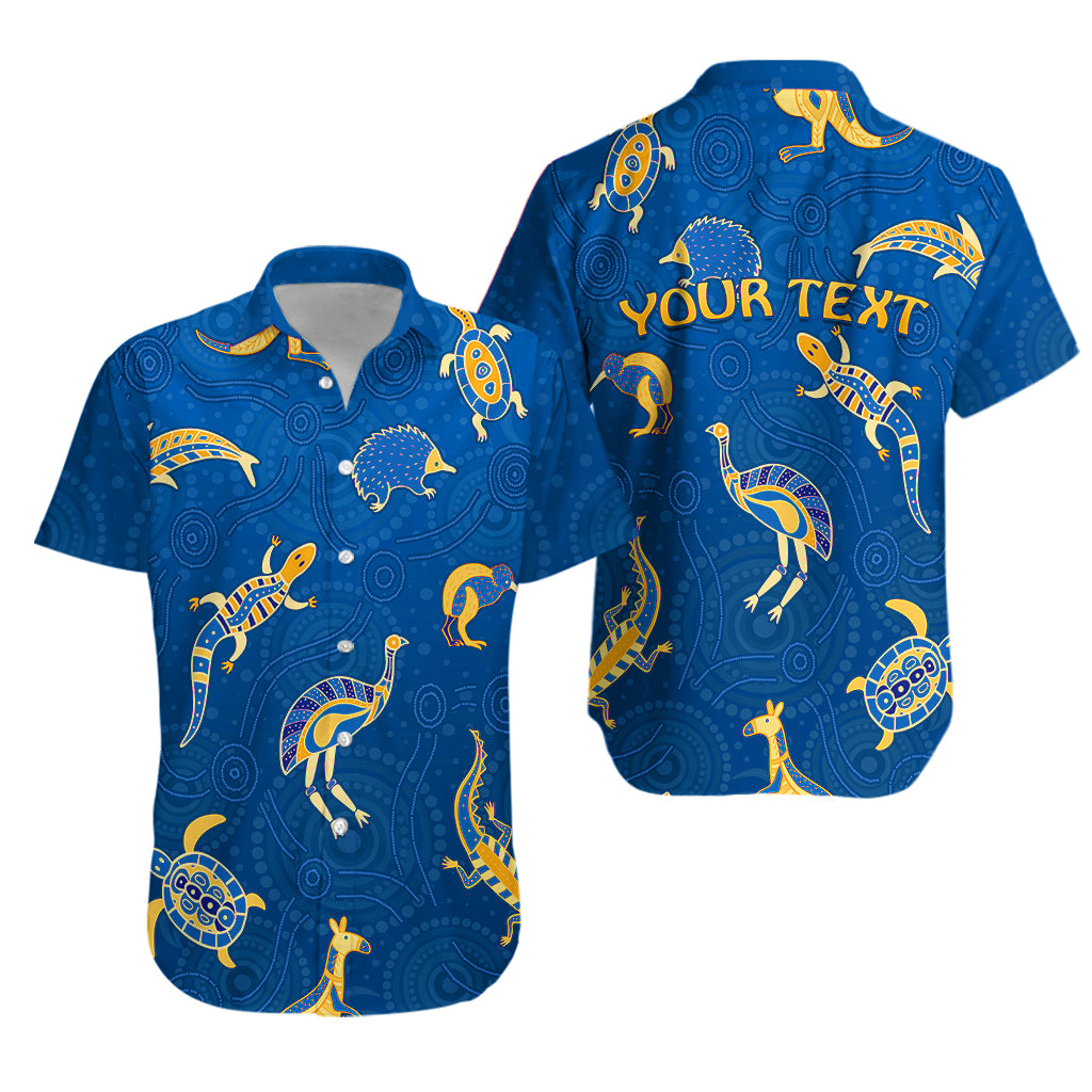 custom-personalised-aboriginal-art-hawaiian-shirt-animals-australia-version-blue