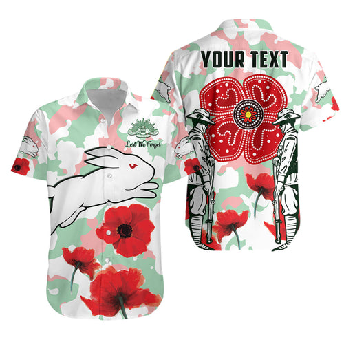 custom-personalised-rabbitohs-anzac-day-hawaiian-shirt-poppies-aboriginal-proud-soldiers