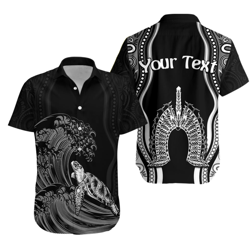 custom-personalised-torres-strait-islands-hawaiian-shirt-the-dhari-mix-aboriginal-turtle-version-black