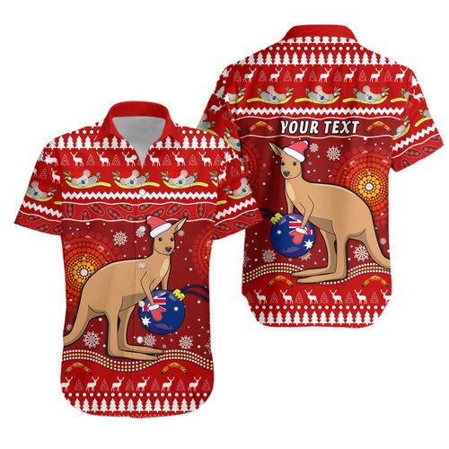 custom-personalised-australia-christmas-hawaiian-shirt-aboriginal-kangaroo