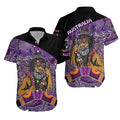 Australian Boomerang Hawaiian Shirt Indigenous Australia Purple Graceful - Vibe Hoodie